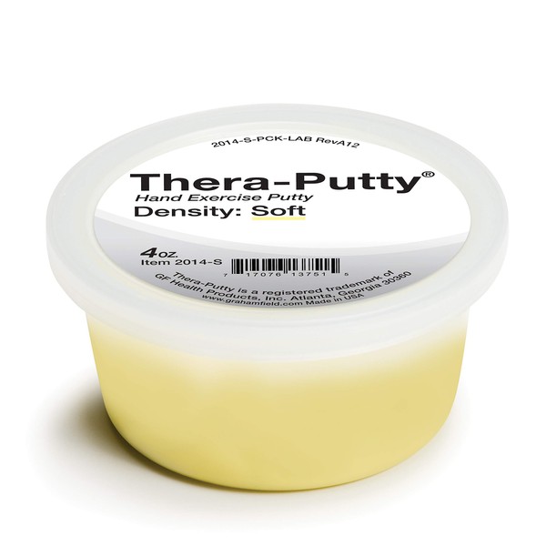 Lumex Thera-Putty for Exercise and Hand Therapy, Soft, Yellow, 4 oz, 2014-S