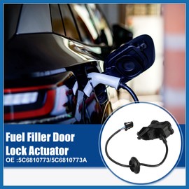 A ABSOPRO Fuel Filler Door Lock Actuator Fit for Volkswagen Jetta - Pack of 1 Black Item Replacement