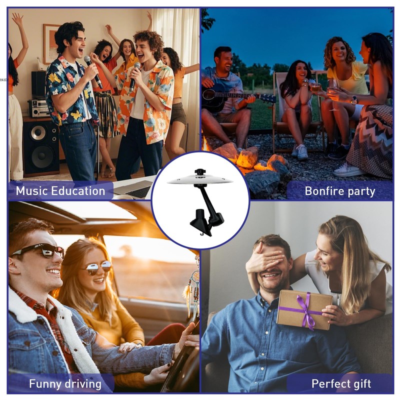 Mini Car Cymbal for Air Vent, Premium Alloy Crash Cymbal,