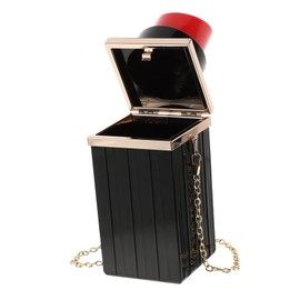 COLLBATH Elegant Dinner Clutch Bag for Women Resin Handbag Chain Fashionable Lipstick Shape Multi-purpose Storage Bag