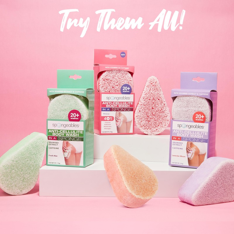 Spongeables Pedi Scrub Foot Exfoliating 20+ Wash Sponge, Lavender, 1