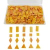 200g Stained Glass Mosaic Tiles, 230 Pieces Square Triangle Rhombus