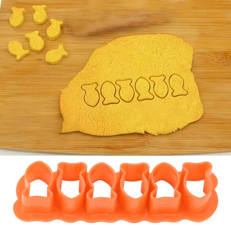 5pcs Fish Cracker Cookie Cutters for Baking Mini Plastic Fish