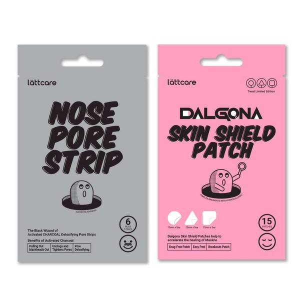 lattcare - Charcoal Nose Pore Strips (6pcs) / Dalgona Skin