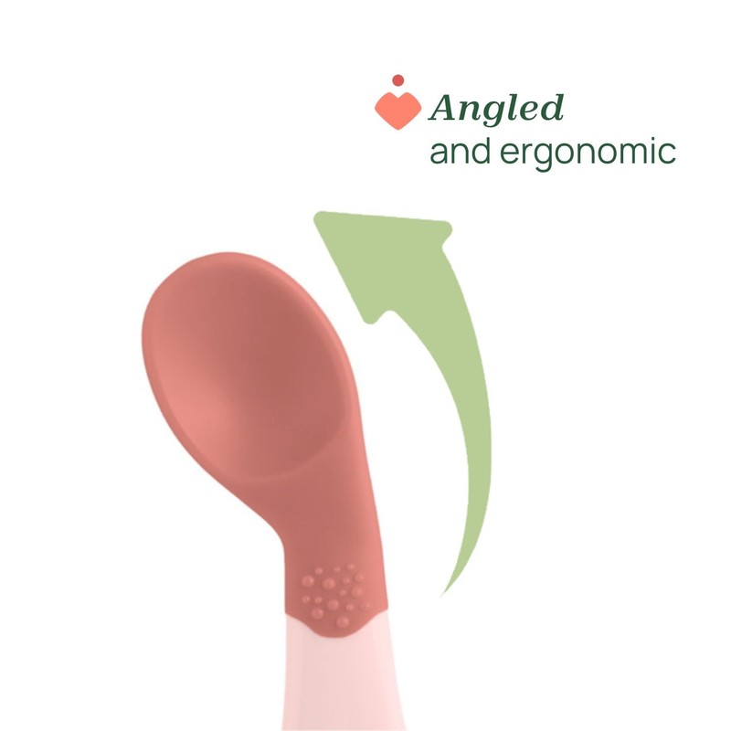 Chicco Small and Lightweight Angled Feeder Spoon, Light Blue with