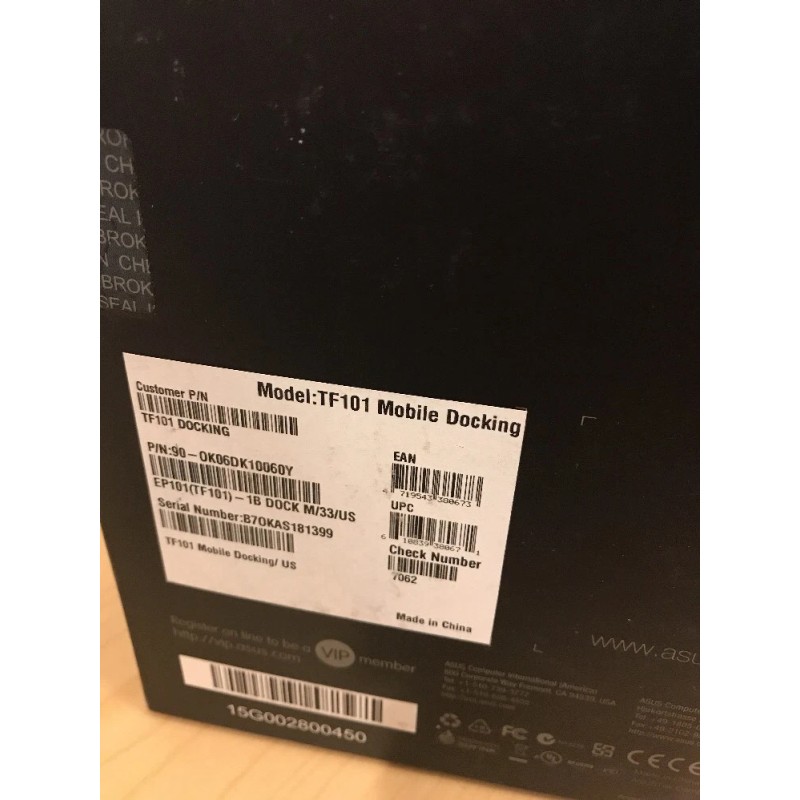 Asus New Eee Pad Transformer Mobile Docking TF-101 Netbook Size