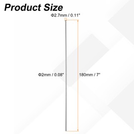 sourcing map 100pcs Descaling Needles 2mm x 7" Manganese Steel Replacement Needles for Needle Scaler Air Needle Scaler Fittings Flat Point for Removing Rust Paint Weld Slag