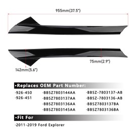 ORIVIN A-Pillar Molding Trim Windshield Set Compatible with 2011-2019 Ford Explorer Inner & Outer Left Driver and Right Passenger Side Replace for BB5Z-7803145-AA, BB5Z-7803137-AB