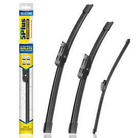 5 PLUS® Silicone Windshield Wipers Replacement for 2007-2017 VW Volkswagen Tiguan Wiper Blades(Set of 3),Automotive Replacement Windshield Wiper Blades For My Car-24"/21"/13"