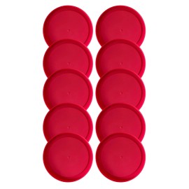 MRX Solutions 10 Replacement Lids Covers for Pyrex 2-Cup Glass Containers, 5-Inch  7200-PC RED