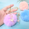 Honbay 4PCS Ballerina Ballet Dancer Fluffy Keychain Faux Rabbit Fur
