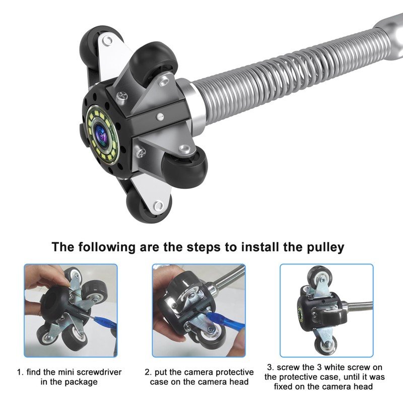 Sanyipace Guide Wheels Pipe Pulley of Sewer Camera Probe, for