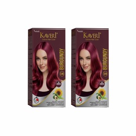 Creme Hair Color Permanent Hair Dye Color - With Improved Creme Formula for Gray Coverage Ammonia Free Hair Color Dye for Rich Bright Long lasting Hair Color (Burgundy, 3.04 Fl Oz) - Pack Of 2