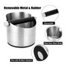 VIA CREMA Espresso Knock Box, Stainless Steel Coffee Grounds Knock