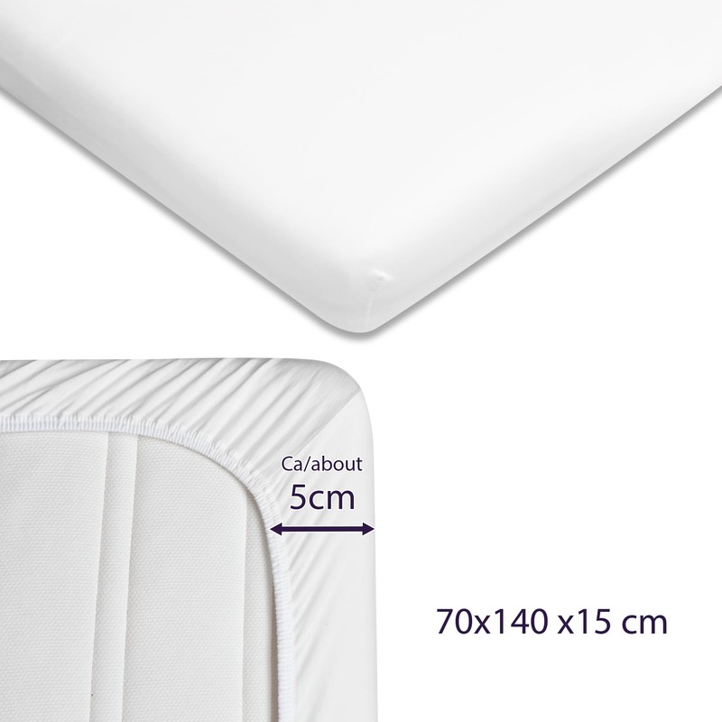 BRIELLE Children's Premium Jersey Fitted Sheet, 100% Combed Cotton, 145