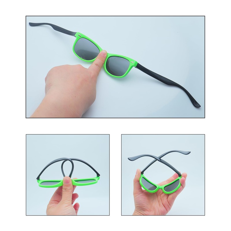 bingdwendwen Kids Polarized Sunglasses TPEE Flexible Frame for Girls Boys,