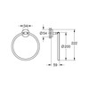 GROHE 41167000 Start Cosmopolitan Accessories Towel Ring, Chrome
