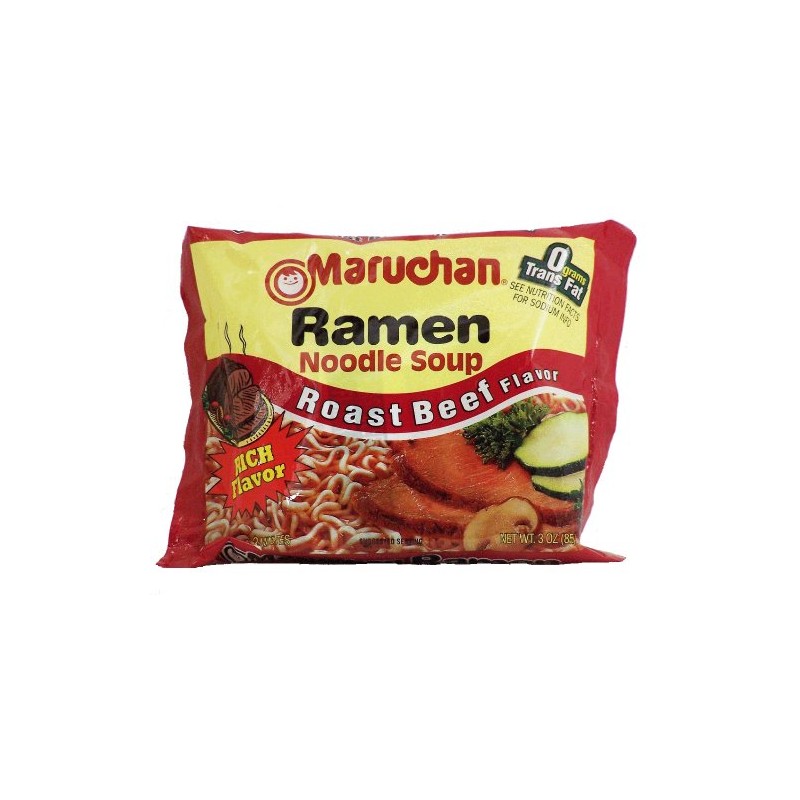 Maruchan ROAST BEEF FLAVOR Ramen Noodle Soup 3oz (18 pack)