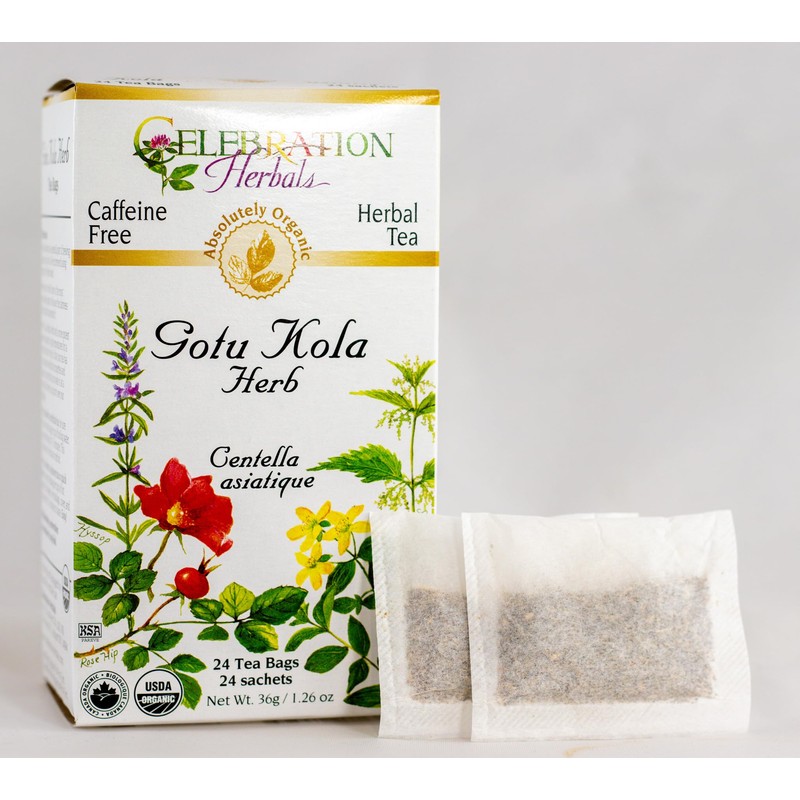 Celebration Herbals Organic Gotu Kola Tea Bags 24 Count
