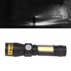 LED Flashlight USB Magnetic Charging 7 Gears Zoomable Black Light