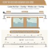 OLV 2 Pack Gold Industrial Curtain Rods for Windows 48