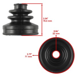 Caltric Rear Axle Outer CV Boot Kit for Kawasaki 49006-0084