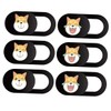 Mobestech 6pcs Webcam Cover Slide Web Cover Dog Pattern Easy