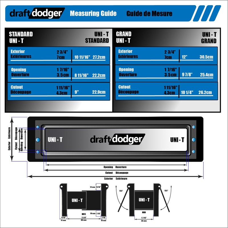 Draft Dodger Telescopic Mail Slot (Glossy White on Black, Standard