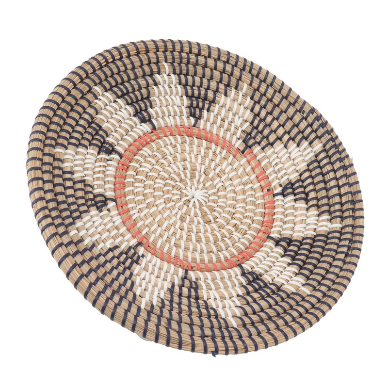 Round Grass Wall Ornaments 35cm Diameter Hand Knitting Hanging Woven