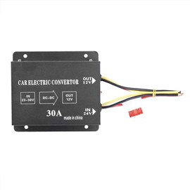 Acouto Convertidor de Corriente 24 V a 12 V inversor eléctrico Reductor de Voltaje, Transformador Reductor, Default, 24V to 12v/30A/360w