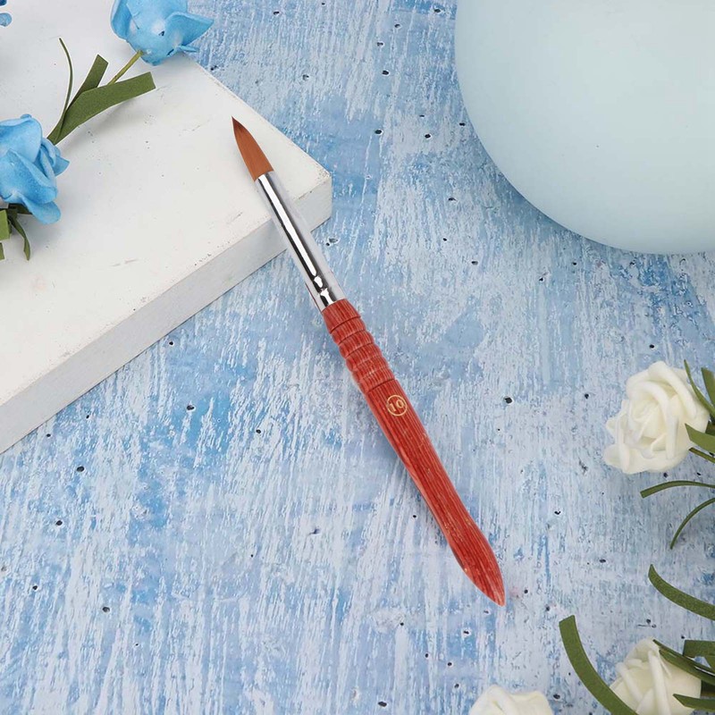 Professional Flexible Hair Nail Art Brush Rosewood Handle Crystal Pen