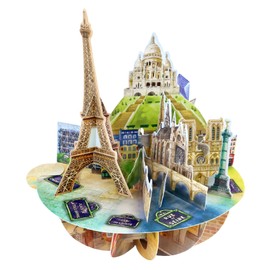 SANTORO Pirouette, 3D Pop Up Greeting Card - Paris - For Him, Her, Thank You, Destination | Eiffel Tower Card For Birthday | Olympic Games