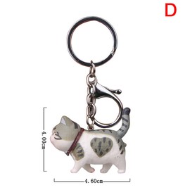 YEHJDSMD 1pcs Fashion Cute Cartoon Cat Pendant Key Rings Kitten Cat Key Chain Shake Head Car Bag Charm Keychains omen Men Creative Keyrings Couple Gift Accessories (grey)