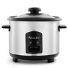 Professional Series 6-Cup Rice Cooker with Glass Lid Stainless Steel