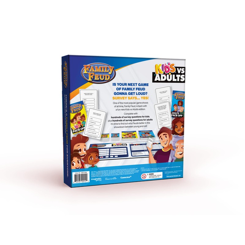 Imagination Gaming Family FEUD Kids VS Adults Edition Card Game,