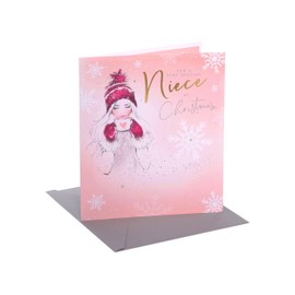 UK Greetings Christmas Card for Niece - Stylish Design