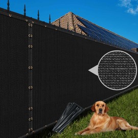 Kingsyard Privacy Fence Screen 5x50FT, Heavy Duty Fencing Mesh Shade Net Cover with Brass Grommet for Chain Link, Patio Privacy Wall, Slats, Outdoor Garden Yard Pool Deck, Zip Ties Included,Green