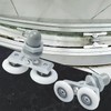 19MM Shower Door Runner Wheels,4Pcs Shower Door Wheel Rollers,Double Sliding
