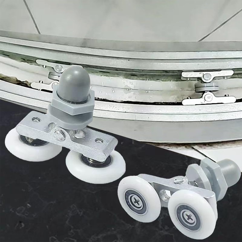 19MM Shower Door Runner Wheels,4Pcs Shower Door Wheel Rollers,Double Sliding