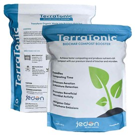 TerraTonic Biochar: Organic Compost Accelerator with Beneficial Microbes for Faster Decomposition. Biochar Soil Amendment for Lawn & Garden. 4-QT.