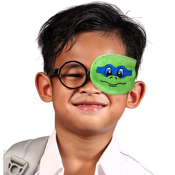 Patch Pals Eye Patch- Turtle Pocket Patch for Children (Left Eye Coverage)
