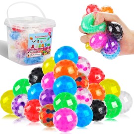 24 Pcs Squishy Toys Animal Stress Reliever Squeeze Toy Set Party Bag Filler Healing Toy Kids Favors Squishy Toys Squeeze Sphere to Relax Pressure Relief Balls for Birthday Gifts, Party Favors, Goodie