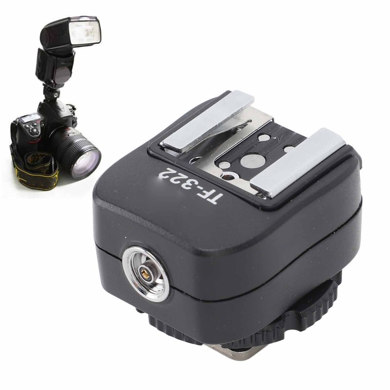 Flash Hot Shoe Sync Adapter with Extra PC Sync Port