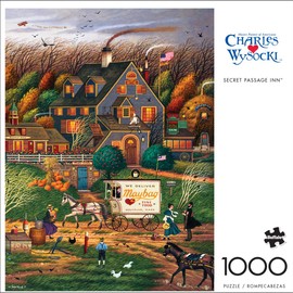 Buffalo Games - Charles Wysocki - Secret Passage Inn - 1000 Piece Jigsaw Puzzle for Adults Challenging Puzzle Perfect for Game Nights - Finished Puzzle Size is 26.75 x 19.75
