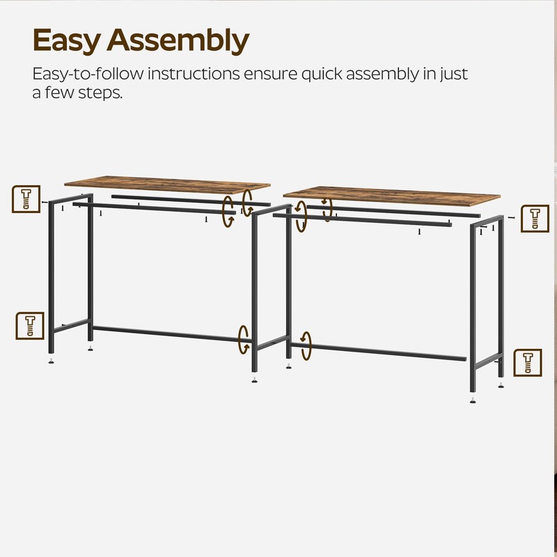 YATINEY 78.7" Long Bar Table, Counter Bar Height Table, High