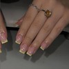 SXVME 30 uñas postizas acrílicas de punta francesa, cortas y