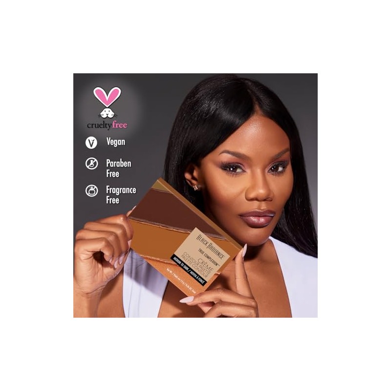 Black Radiance True Complexion Creme Contour Palette, Medium to Dark,