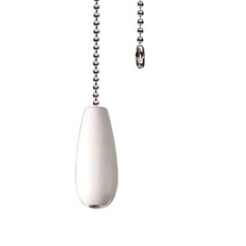 Ceiling Fan Chain Pulls White Wooden Pull Chain Extension for Ceiling Light Fan Chain 1 Pack