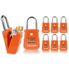 1500 Key Lock Box with Code, Lockbox for Keys Outdoor, Realtor Lock Box for Short-Term Rentals, Holds 5 Keys (6 Pack, Orange)