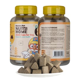 [PororoPet] NutriHome Joint Care for Dogs | Supports Joint Mobility, Flexibility & Overall Wellness | Green Lipped Mussel, MSM & Salmon Oil | 10.58oz (300g), Made in Korea